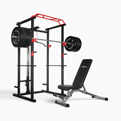 GymSets Power Cage with Cable Pulley
