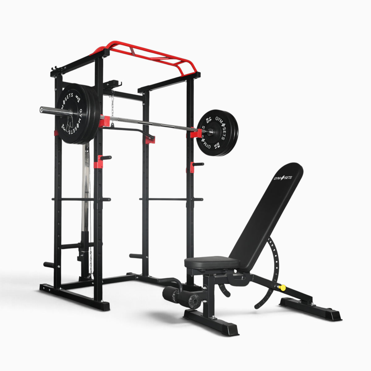 GymSets Power Cage with Cable Pulley