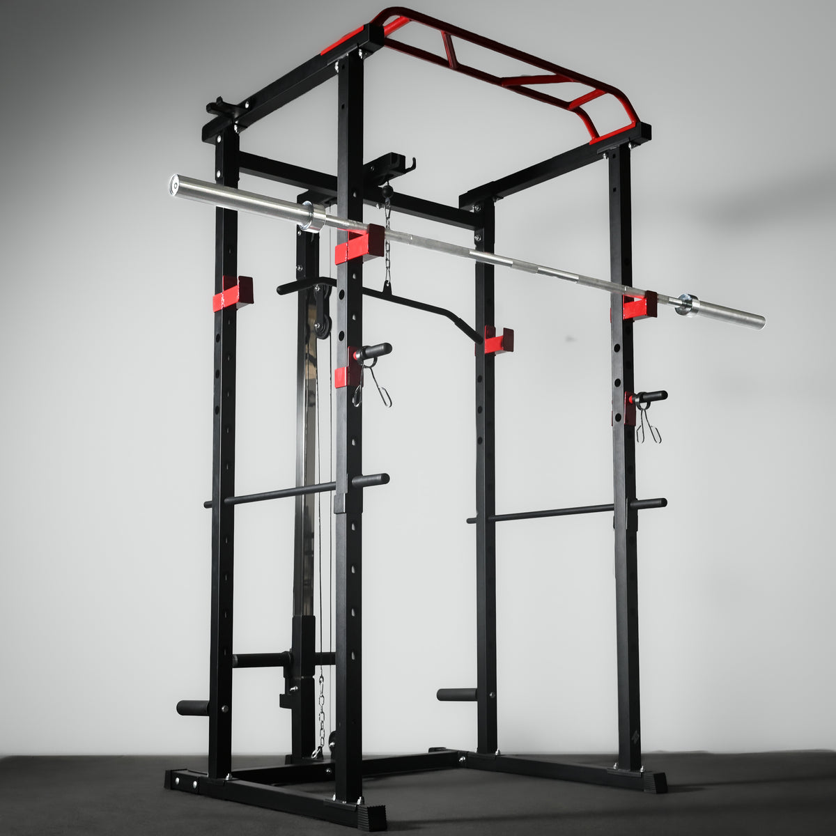 GymSets Power Cage with Cable Pulley