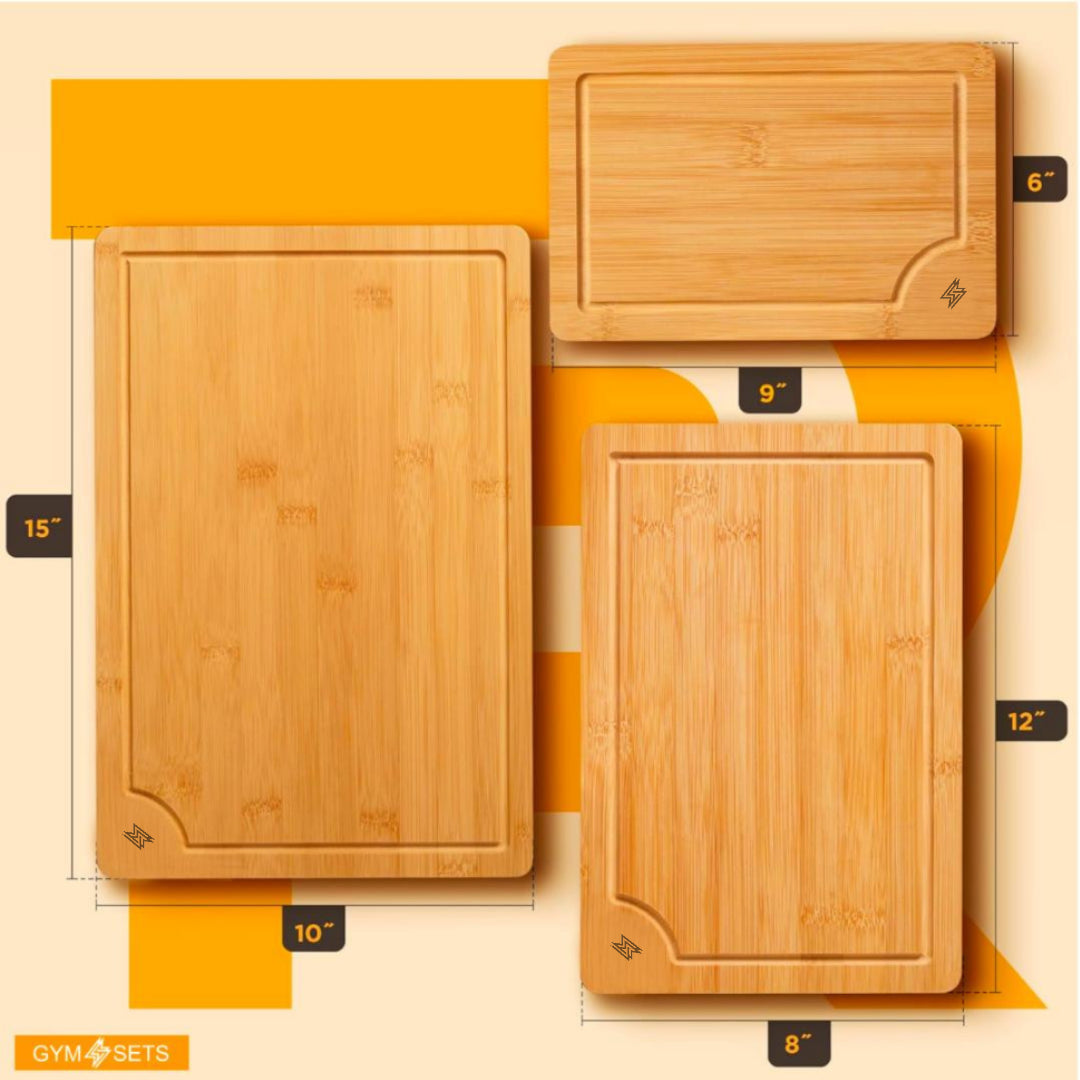 Natural Bamboo Chopping Board – Organic, Antibacterial, Reversible