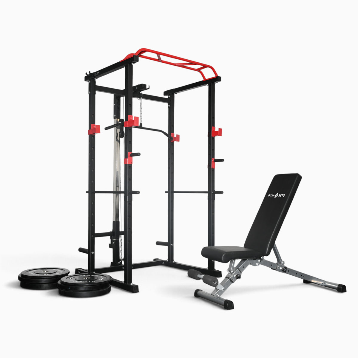 GymSets Power Cage with Cable Pulley